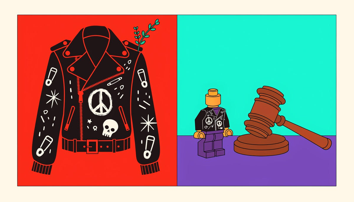 lego put antoni's queer eye jacket on a minifigure, paint drips and all. thyme is on the artist's side.