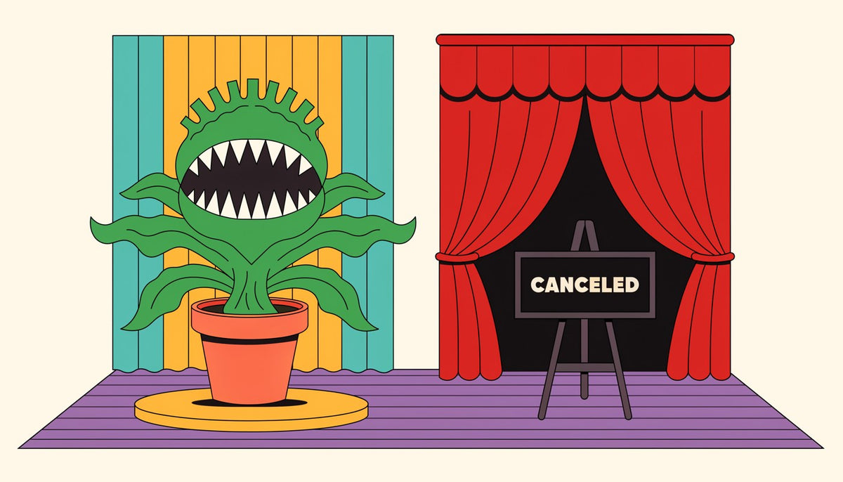 a texas school canceled little shop of horrors because a girl was cast as seymour. the man-eating plant was never the problem.